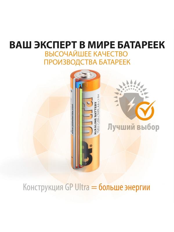 Батарейка GP Ultra AA, 6 шт/бл. GPPCA15AV021