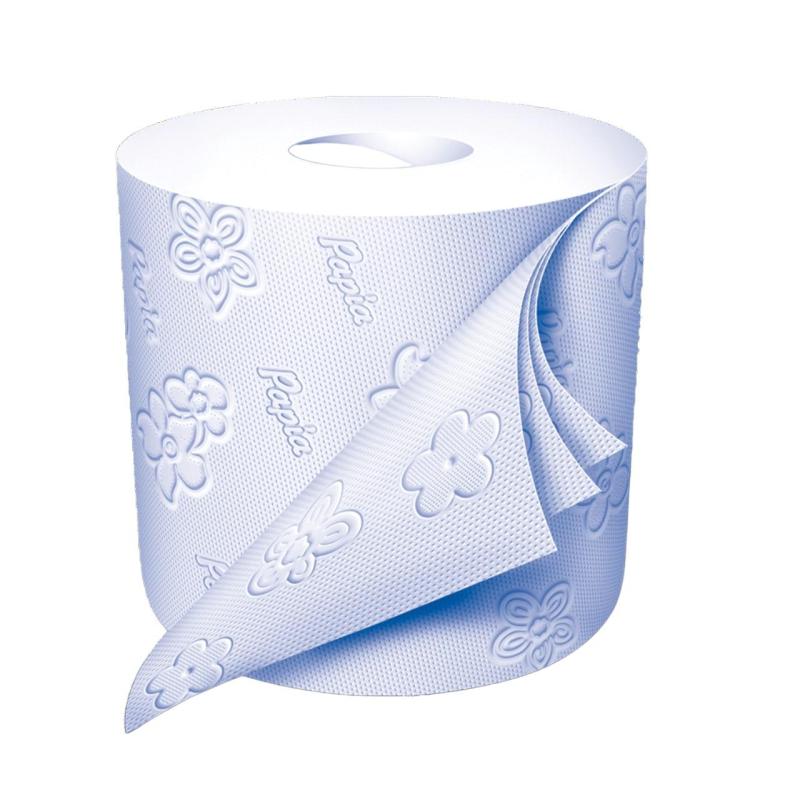 Бумага туалетная Papia Белая 3сл бел 100%цел втул 16,8м 140л 12рул/уп