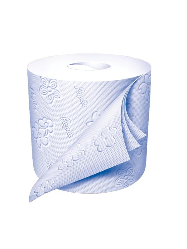 Бумага туалетная Papia Белая 3сл бел 100%цел втул 16,8м 140л 12рул/уп