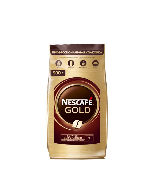 Кофе Nescafe Gold раств.субл.900г пакет