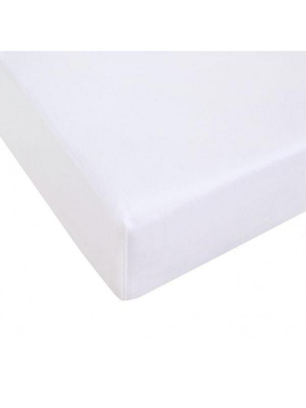 Простыня трикотажная на резинке 90х200х20см, 125г/м2, белый