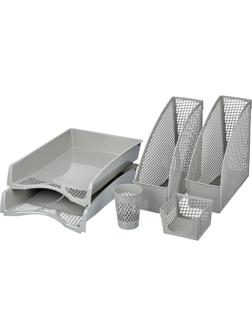 Набор лотков настольный пластиковый Attache сер