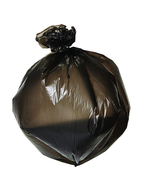 Мешки для мусора ПНД 60л 58х68см 10мкм черные 30шт/рул Комус