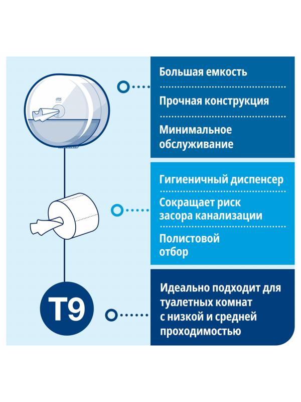 Диспенсер для туалетной бумаги Tork SmartOne T9 мини 681000 белый