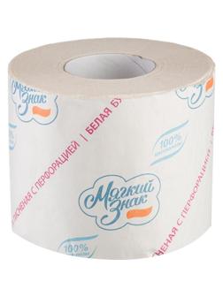 Бумага туалетная 1-сл.Мягкий знак белая с   тисн.51м c28 72рул./уп.