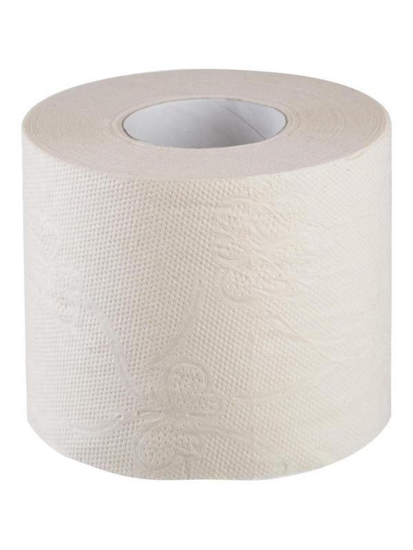 Бумага туалетная 1-сл.Мягкий знак белая с   тисн.51м c28 72рул./уп.