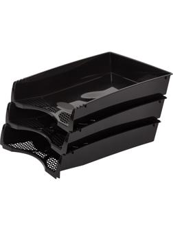 Лоток горизонтальный Attache эконом 3шт/уп черный