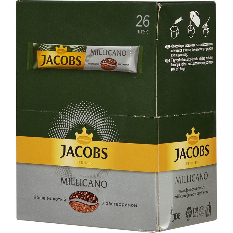 Кофе JACOBS MILLICANO растворимый 26штx1,8г