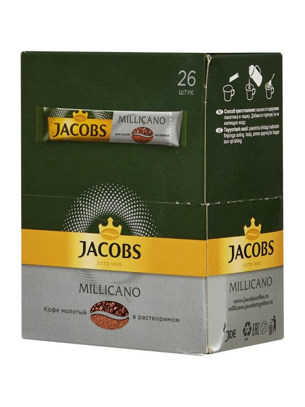 Кофе JACOBS MILLICANO растворимый 26штx1,8г