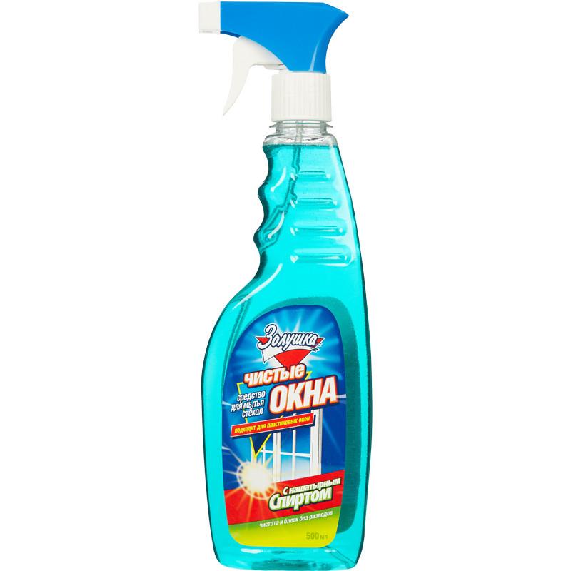Средство для стекол и зеркал ЗОЛУШКА 500мл с нашатырным спиртом с триггером