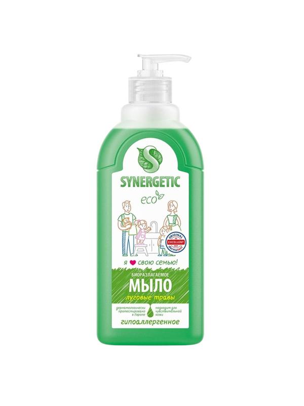 Мыло жидкое Synergetic для рук Луговые травы 500мл с дозатором