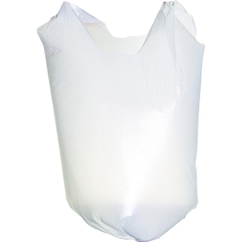 Мешки для мусора ПНД 60л 10мкм 20шт/рул белые 60x90см Комус с ручками