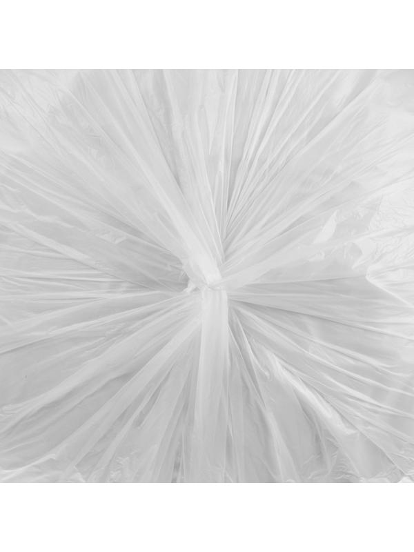 Мешки для мусора ПНД 60л 10мкм 20шт/рул белые 60x90см Комус с ручками