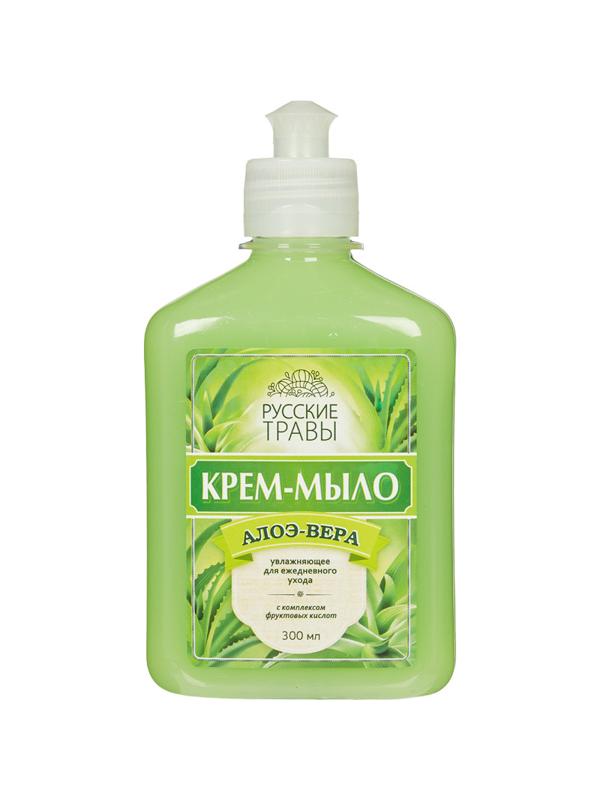Крем-мыло жидкое РУССКИЕ ТРАВЫ 300мл пуш-пул Алоэ-Вера