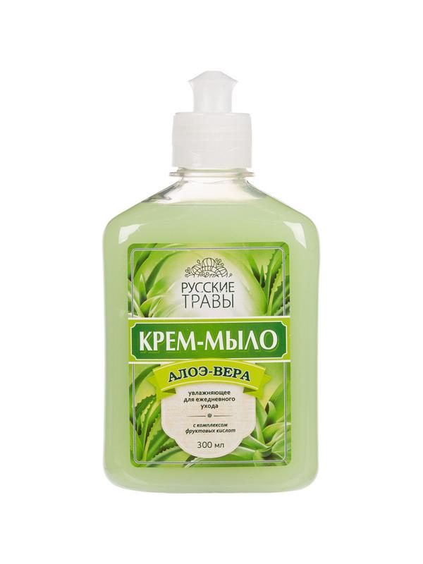 Крем-мыло жидкое РУССКИЕ ТРАВЫ 300мл пуш-пул Алоэ-Вера