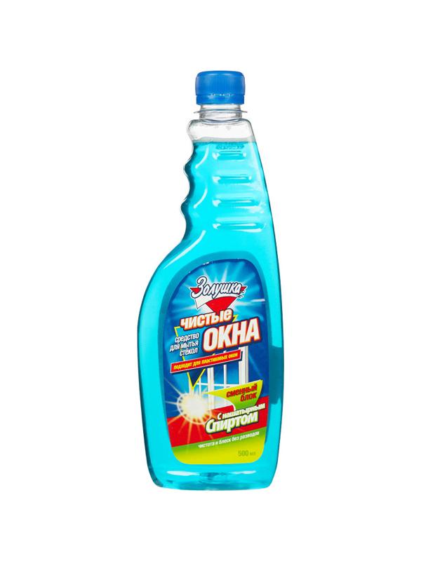 Средство для стекол и зеркал ЗОЛУШКА 500мл с нашат. спиртом запасной блок