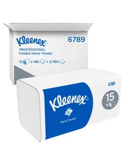 Полотенца бумажные д/дисп KK Kleenex Interfold 2сл бел 186 лист 15 пач.6789