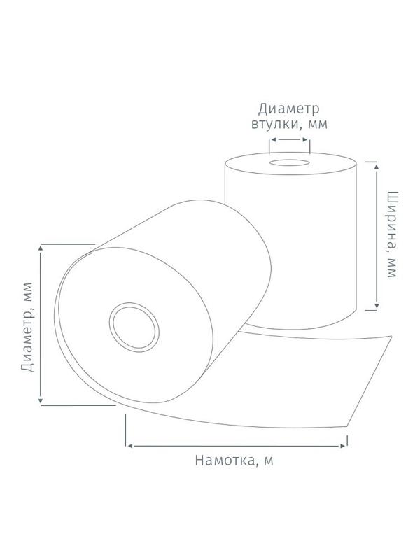 Ролики для касс Promega  80мм (диам.80,вт.12,из т/б) 8шт/уп 5уп/кор