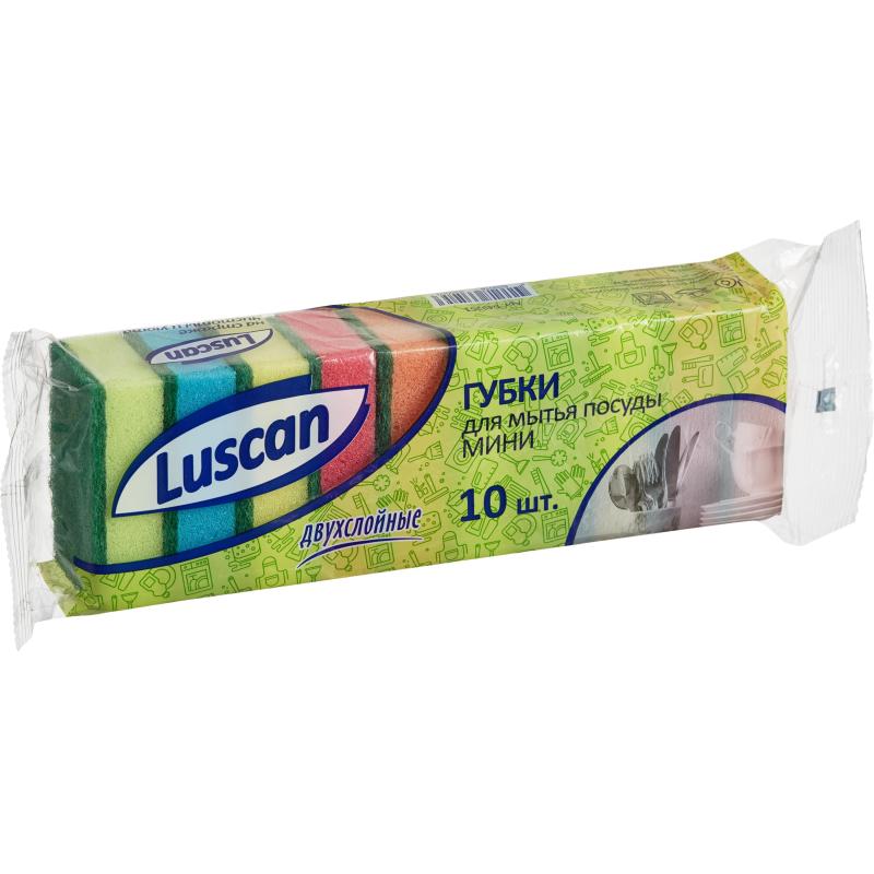 Губки для мытья посуды Luscan Мини 80х50х26мм 10 шт/уп