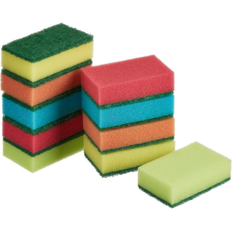 Губки для мытья посуды Luscan Мини 80х50х26мм 10 шт/уп