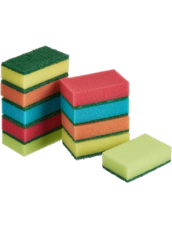 Губки для мытья посуды Luscan Мини 80х50х26мм 10 шт/уп