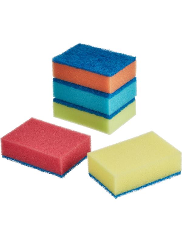 Губки для мытья посуды Luscan Макси 95х65х30мм 5 шт/уп