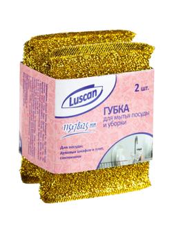 Губки для посуды Luscan в оплетке 115x78x25 мм 2 шт/уп