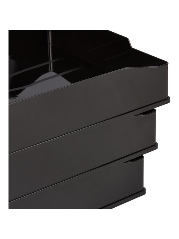 Лоток горизонтальный Attache Economy черный, ОФ 444