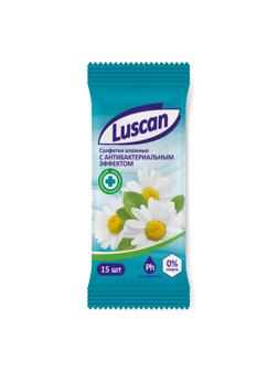 Салфетки влажные Luscan антибактериальные 15шт