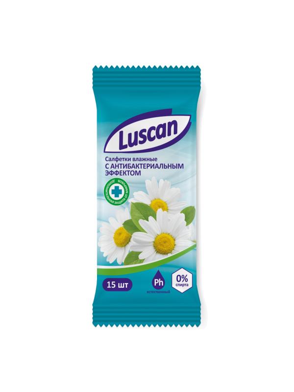 Салфетки влажные Luscan антибактериальные 15шт
