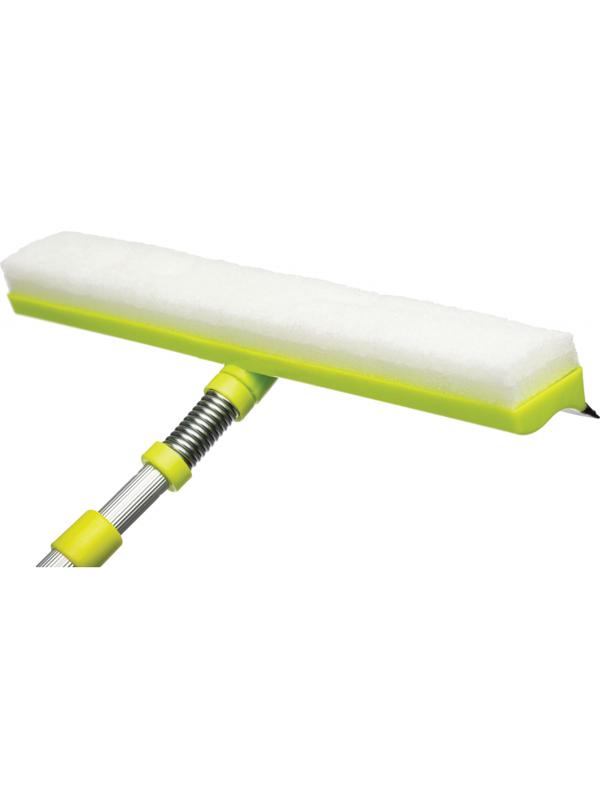 Швабра для мытья окон Home Queen сгон(склиз) губка, ручка телескопическая