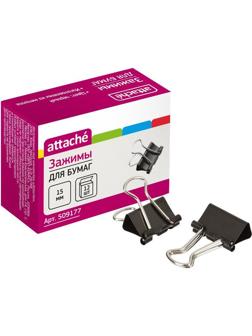 Зажимы для бумаг 15мм Attache 12шт/уп Attache, в ка ртонной коробке