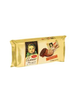 Рулет  бисквитный Аленка сливочная карамель 6шт 35г мини