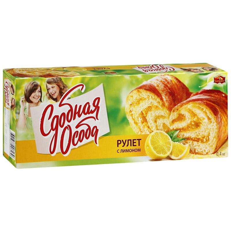 Рулет Черемушки с лимоном 400 г.