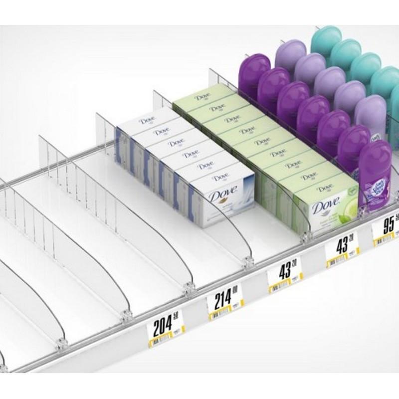 Полочный разделитель пластиковый высота 60 мм., 40 шт./уп.