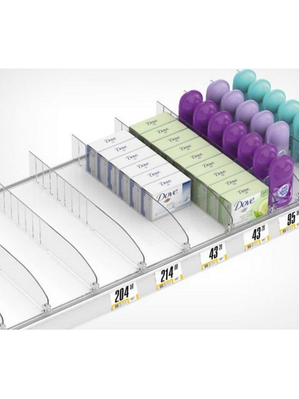 Полочный разделитель пластиковый высота 60 мм., 40 шт./уп.