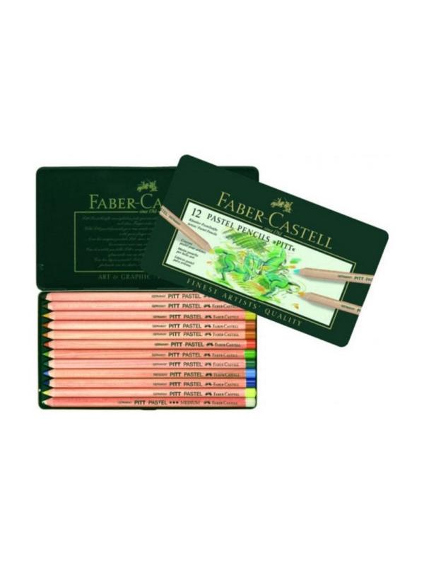 Карандаши пастельные 12цв/мет.кор Faber-Castell Pitt 112112