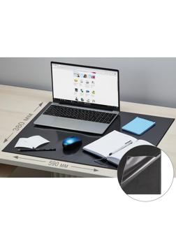 Коврик на стол Attache 38х59см черный с прозрачным листом