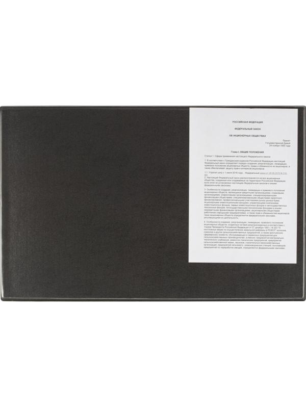 Коврик на стол Attache 38х59см черный с прозрачным листом