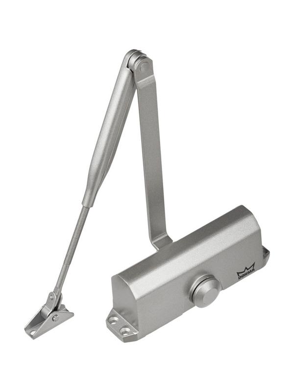 Доводчик на дверь Dormakaba TS 77 EN3,с рыч.тягой,до 60кг,серебро(76050101)