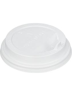 Крышка для стакана пластиковая с клапаном D=90мм, бел.,100шт./уп. HSL90