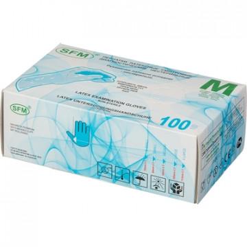 Мед.смотров. перчатки латекс. нестер. с пудрой SFM (М) 50пар/уп