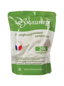 Салфетки дезинфицирующие ДезКлинер, запас.блок 200 шт в упак