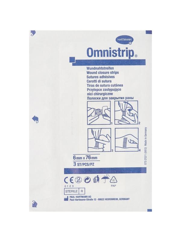 Перевяз. ср-ва Полоски на швы (стер/3 шт) 6х76мм,150 шт,OMNISTRIP 5406835