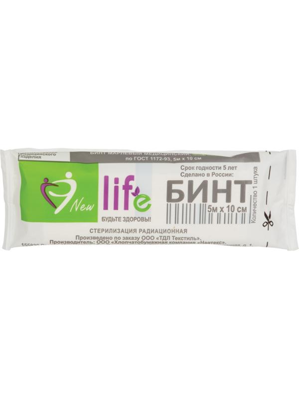 Перевяз. ср-ва Бинт стер. 5мx10см,  Life (инд зеленая уп пл.36г) 7368069