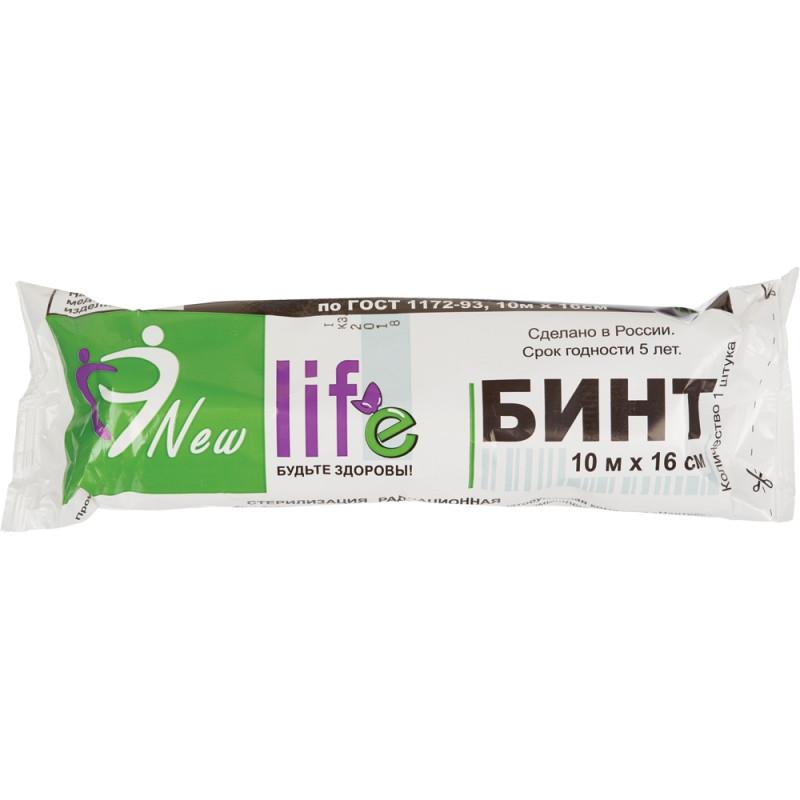 Перевяз. ср-ва Бинт стер. 10мx16см,  Life (инд зеленая уп, пл.36г) 1005014
