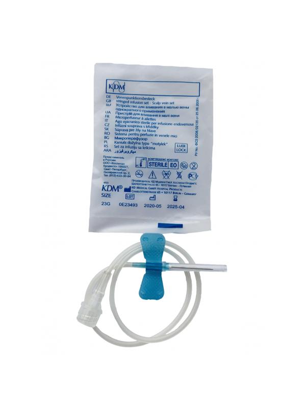 Игла-бабочка Устройство для влив в малые вены Luer Lock 21G KD-Fly 100шт/уп