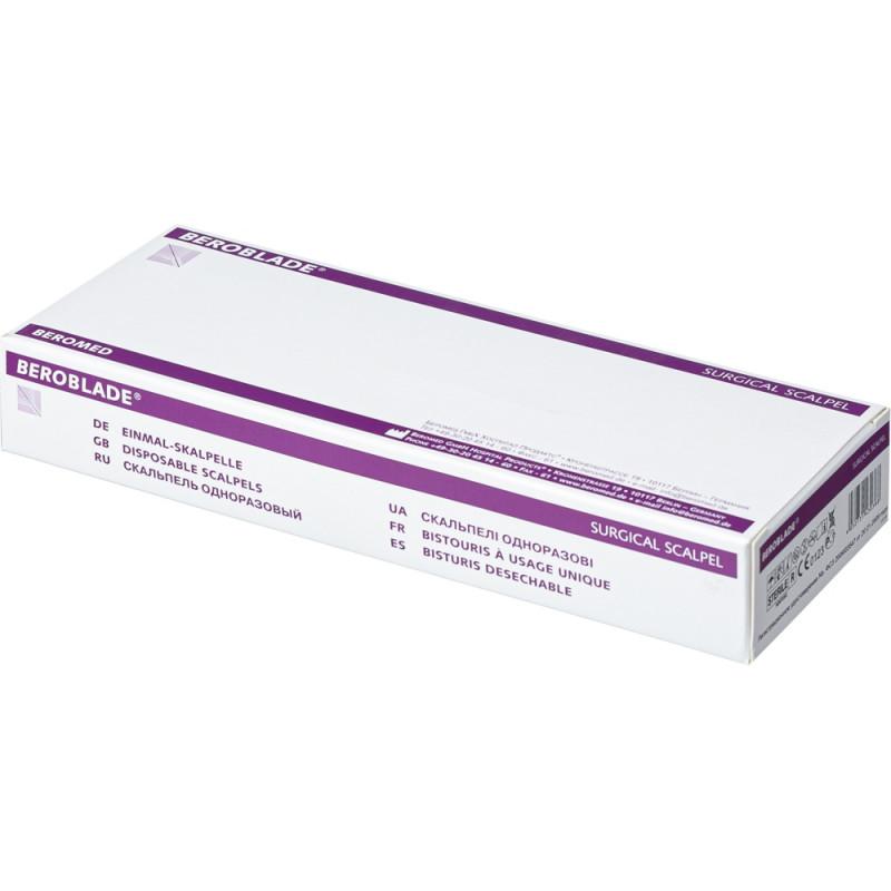 Скальпель стер, лезв.из в/угл.ст. р-12 Beroblade 10шт/уп