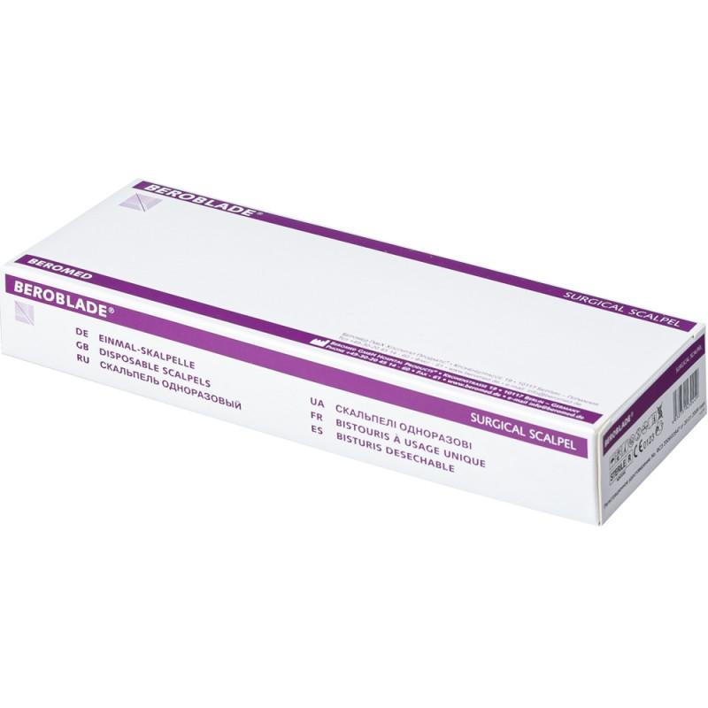 Скальпель стер, лезв.из в/угл.ст. р-24 Beroblade 10шт/уп
