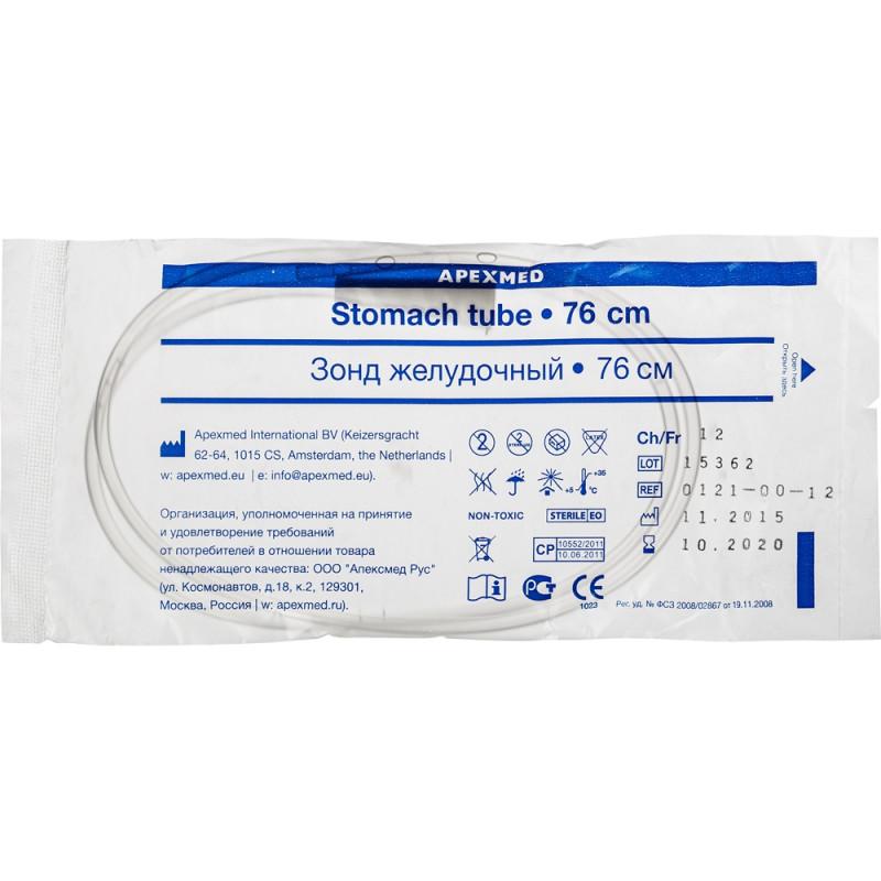 Зонд желудочный 76см, СН/FR 12, Apexmed, 40 шт/уп